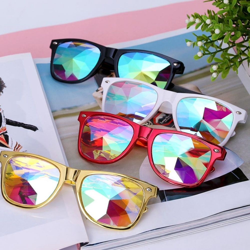 Diffracted Glass Lens Kaleidoscope Glasses - Picture 2 of 7